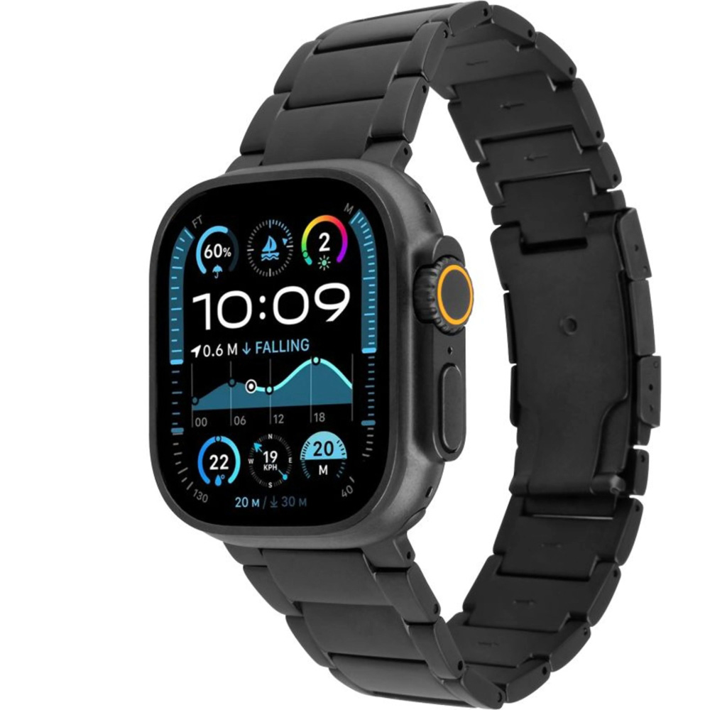 Tytanowy pasek Fixed Titanium Strap do Apple Watch 49/46/45/44 mm w kolorze czarnym.